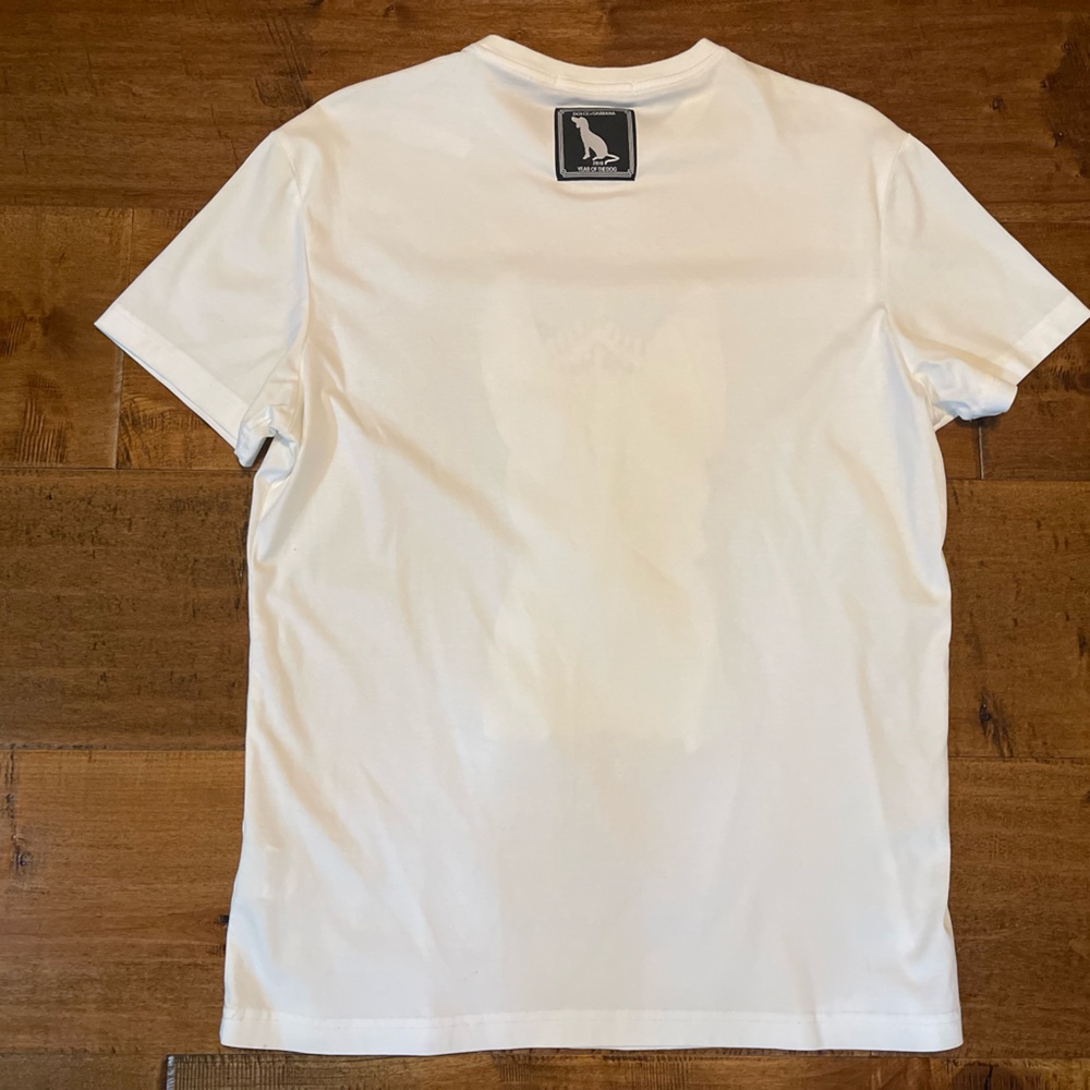 Dolce & Gabbana 2018 Year of the Dog Italy White Designer T-Shirt - Adult 48 - Picture 4 of 6